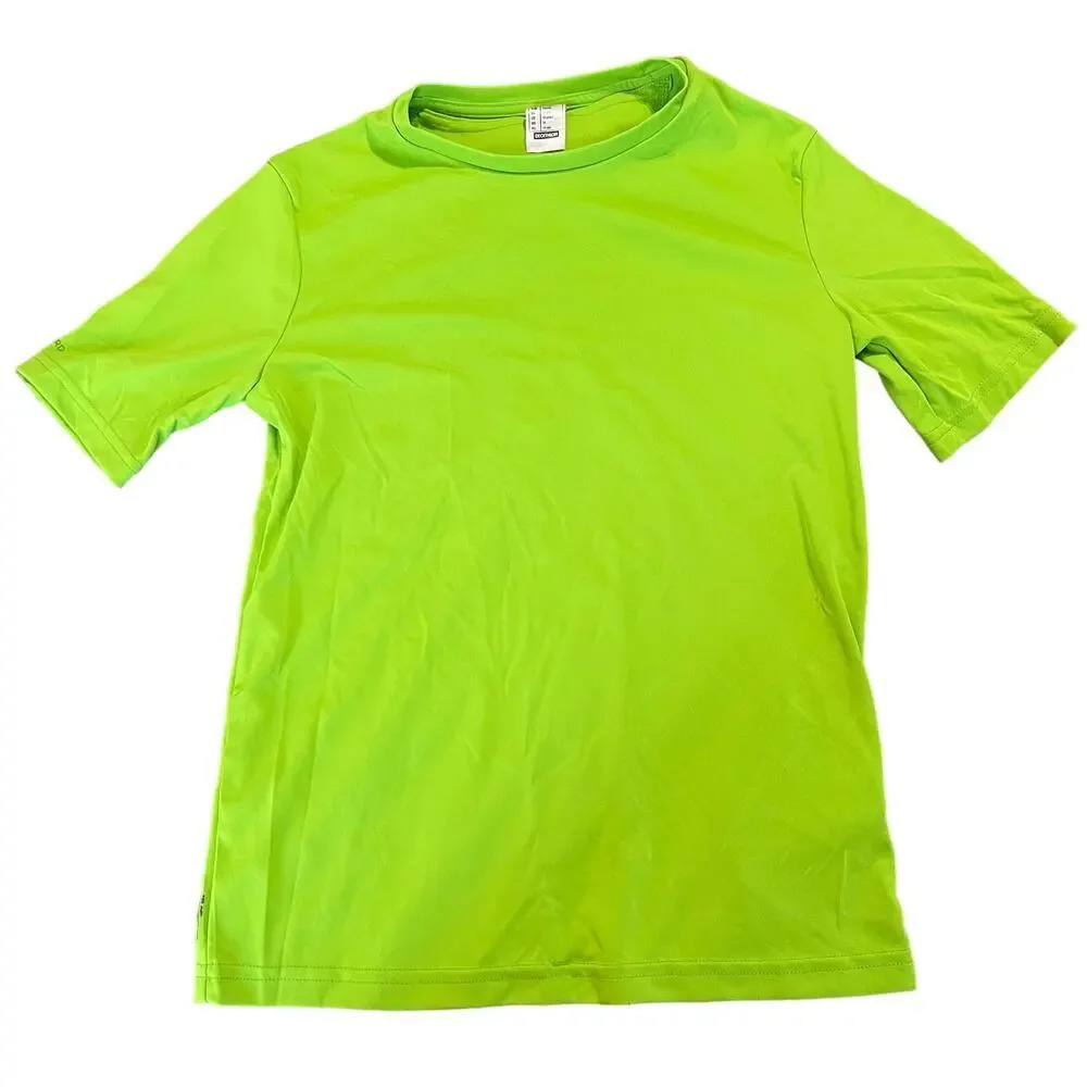 NWOT Tribord Decathlon Lime Neon Green Short Sleeve Teen‎ Athletic Shirt SZ 14
